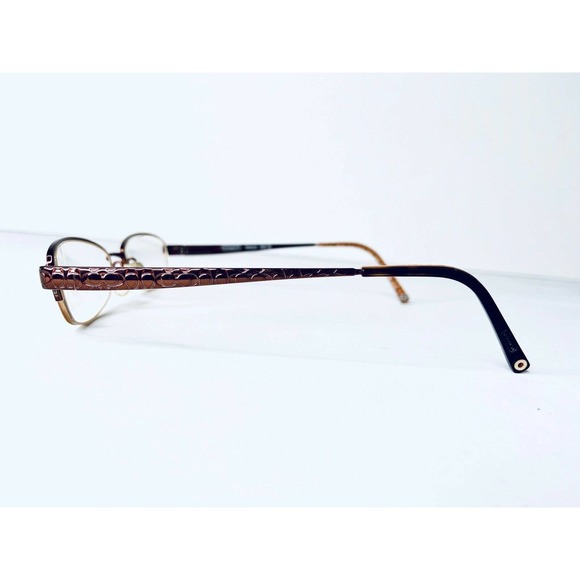 Coach Brown Metal Rectangular Frame Glasses - Picture 3 of 10